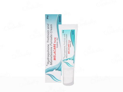 Melaleuca Hydroquinone Tretinoin and Mometasone Cream packaging on a white background