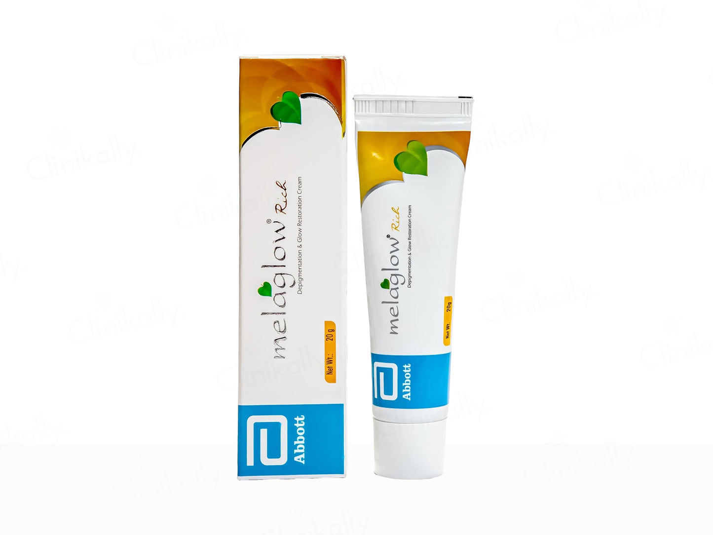 Melloglow tube and box on a white background