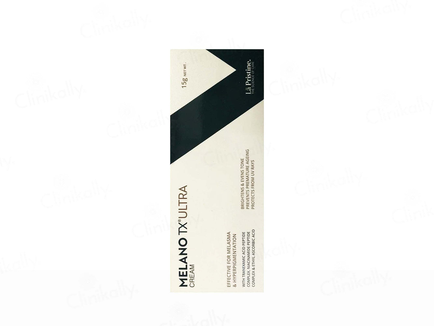 Product packaging for 'Melano TX Ultra' on a white background