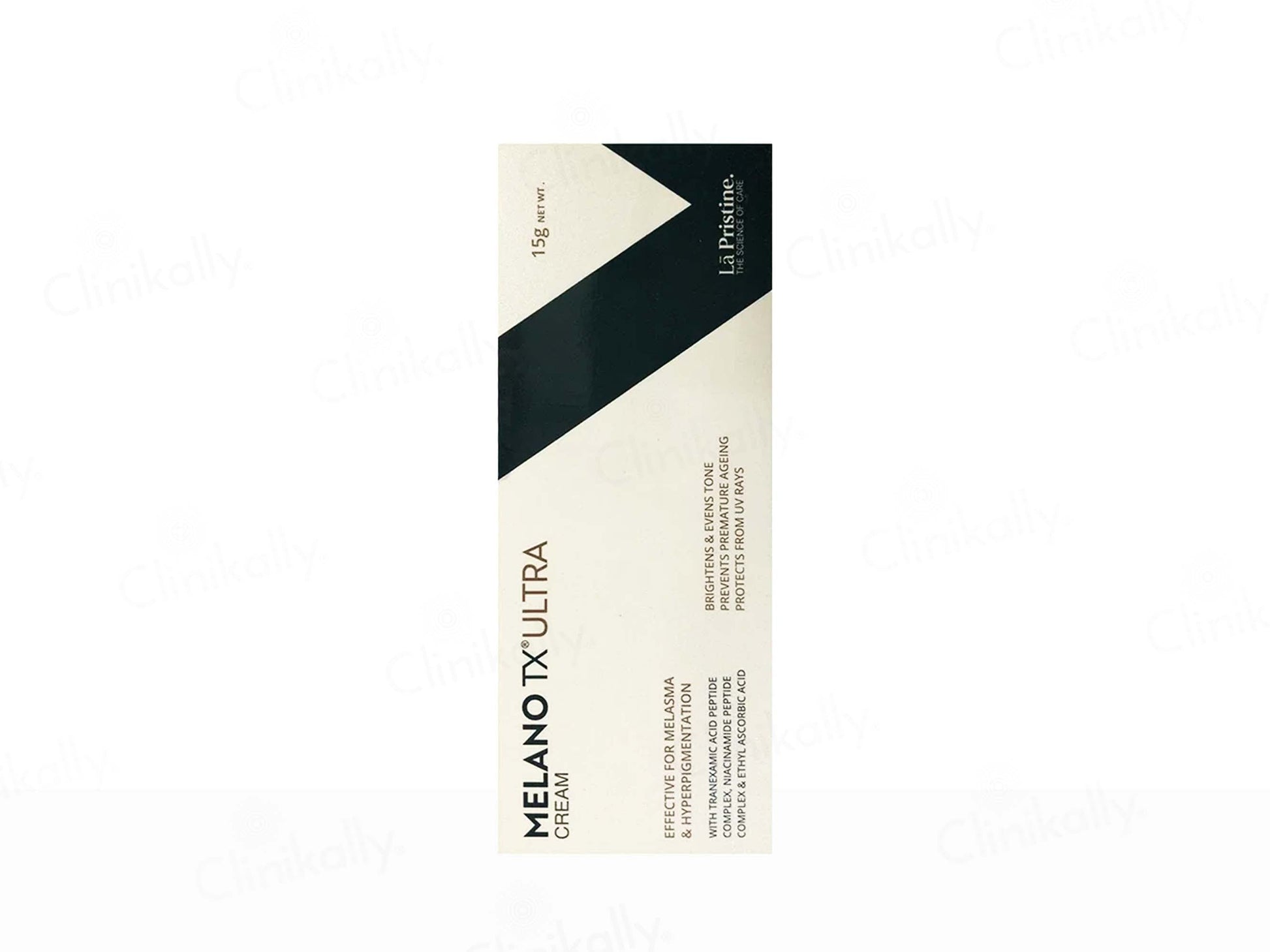 Product packaging for 'Melano TX Ultra' on a white background