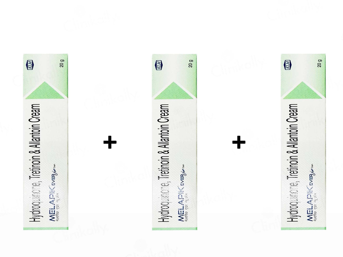 Three boxes of Hydrocortisone, Tretinoin, and Allantoin Cream on a white background