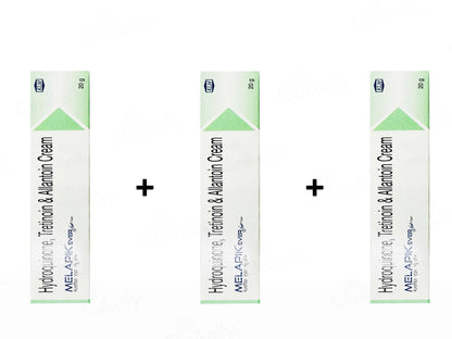 Three boxes of Hydrocortisone, Tretinoin, and Allantoin Cream on a white background