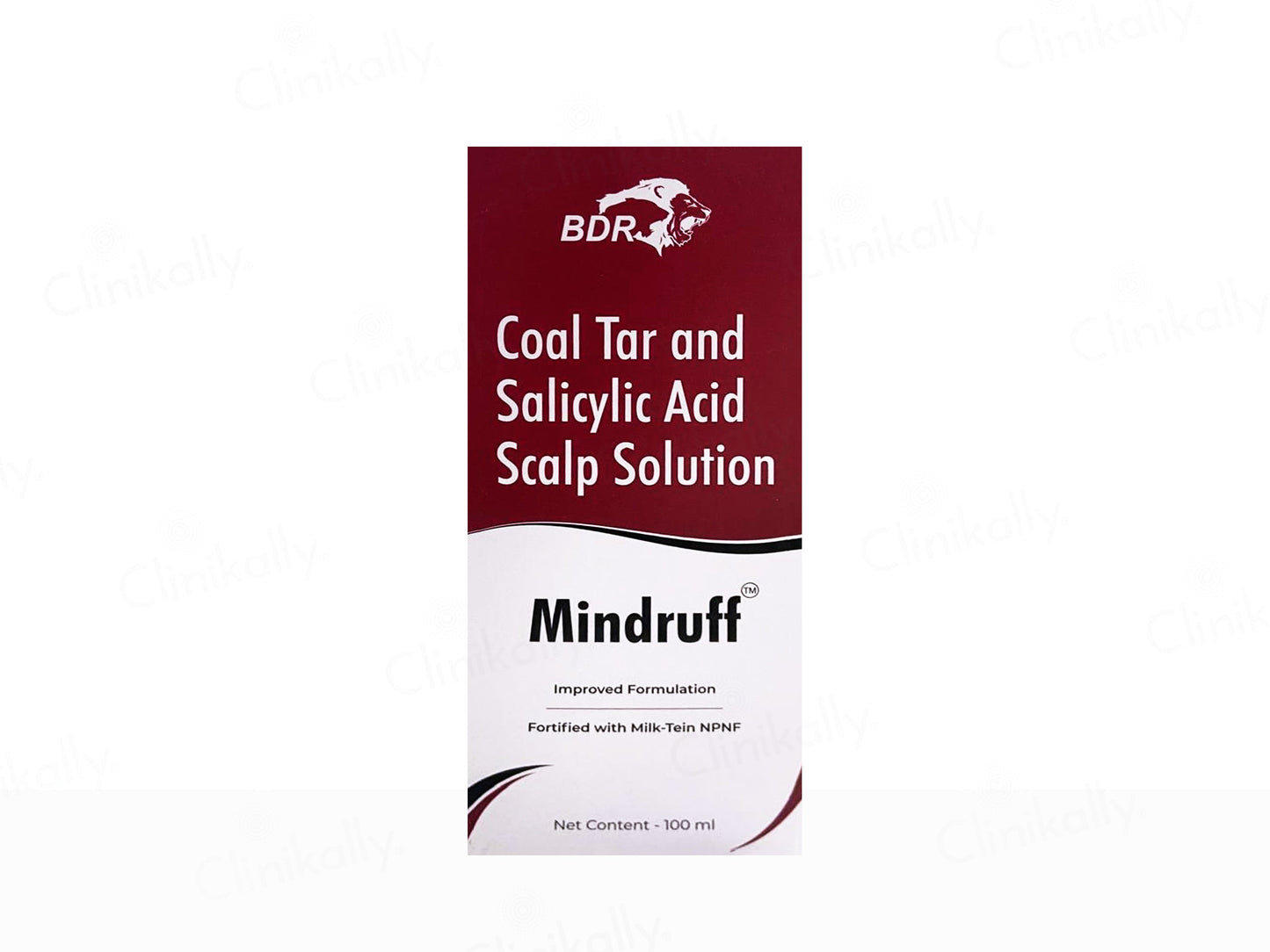 Mindruff Coal Tar and Salicylic Acid Scalp Solution packaging on a white background