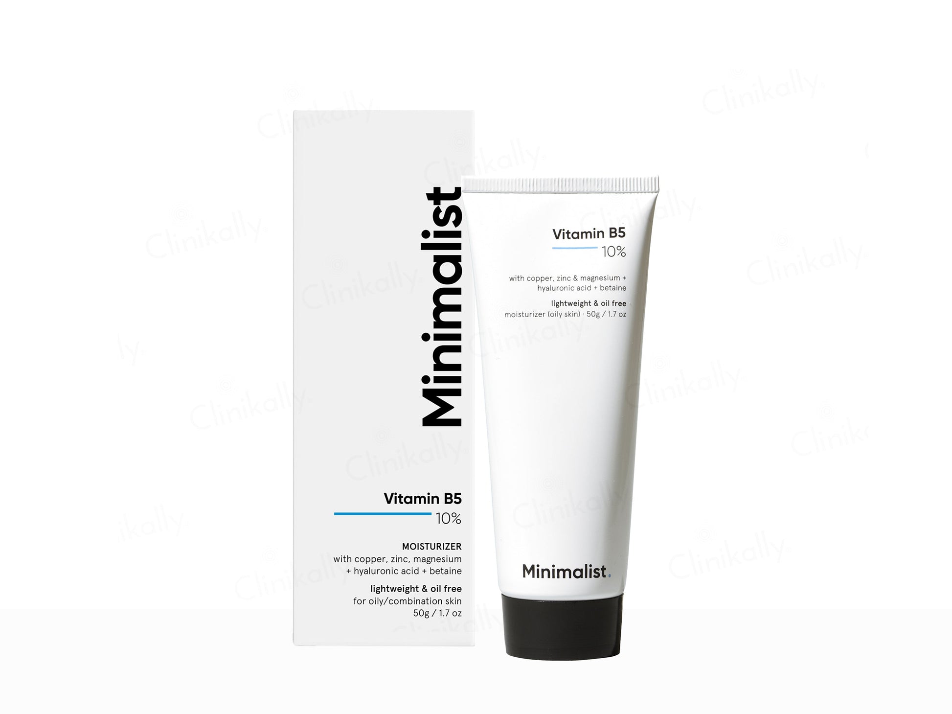 Minimalist skincare product with tube and packaging on a white background
