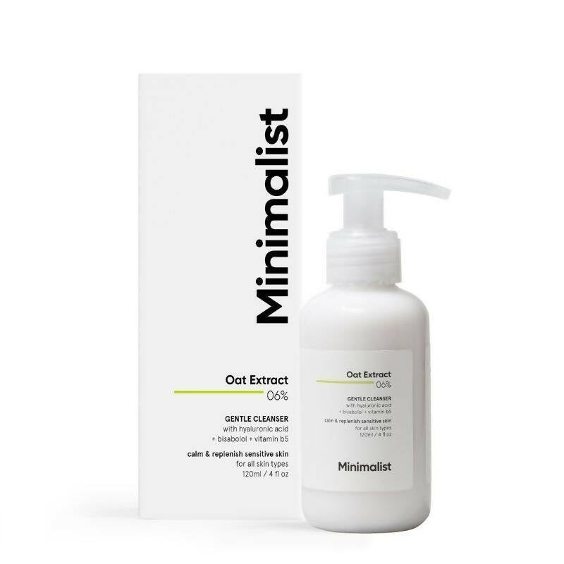 Minimalist Oat Extract Gentle Cleanser bottle and packaging on a white background
