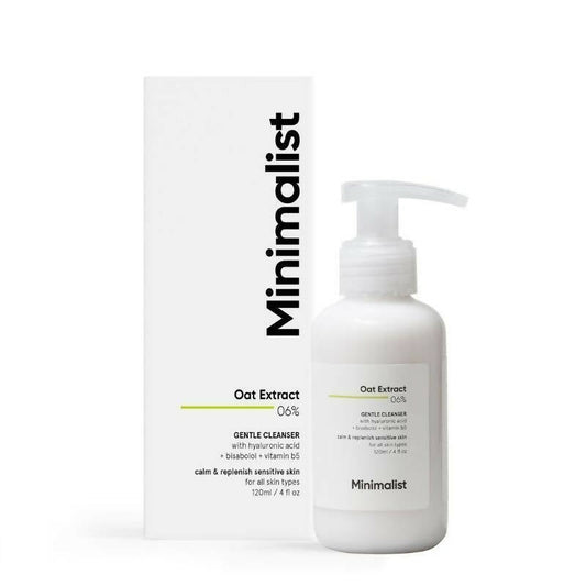 Minimalist Oat Extract Gentle Cleanser bottle and packaging on a white background
