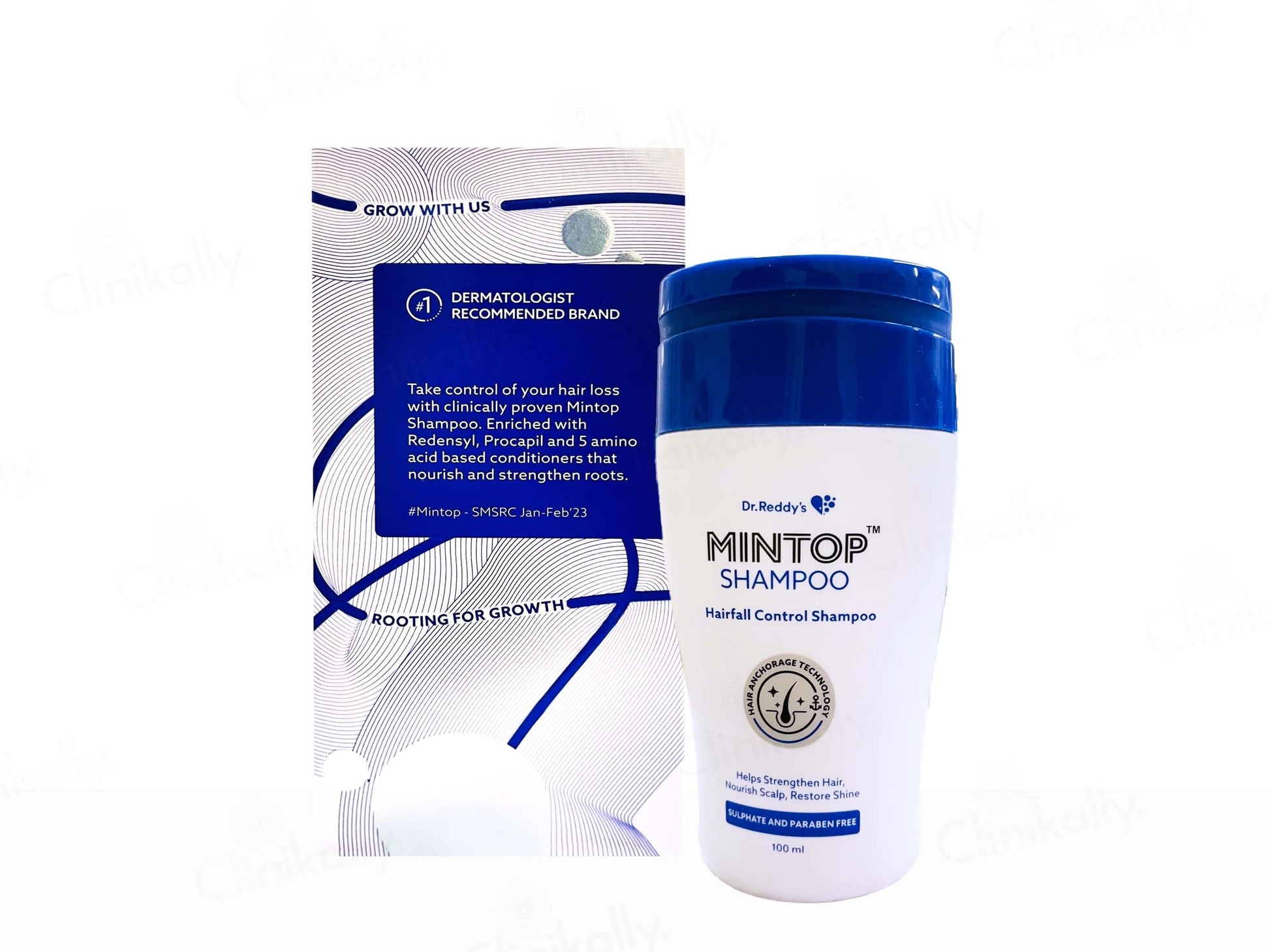 Dr. Reddy's Mintop Shampoo with packaging on a white background