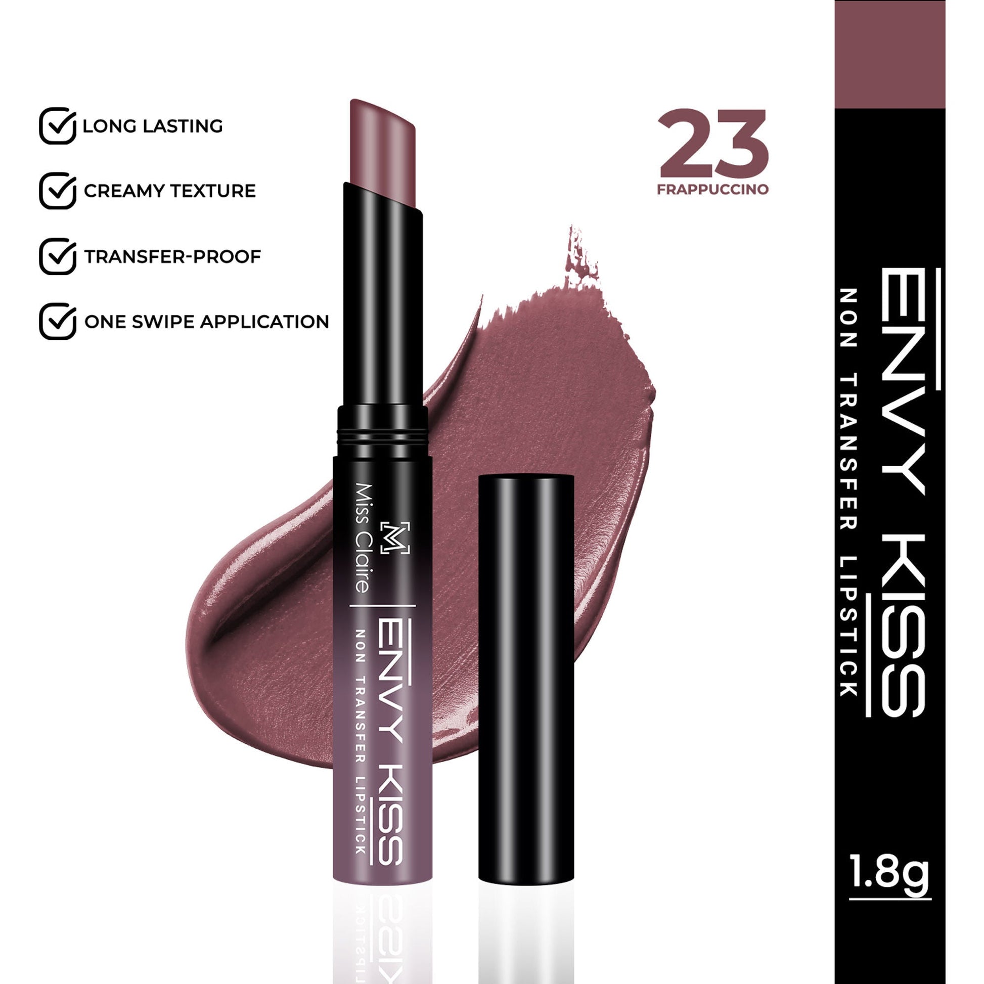 Miss Claire Envy Kiss Non Transfer Lipstick - 23 Frappuccino