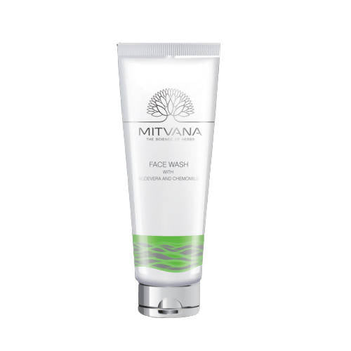 Mitvana face wash tube on a white background