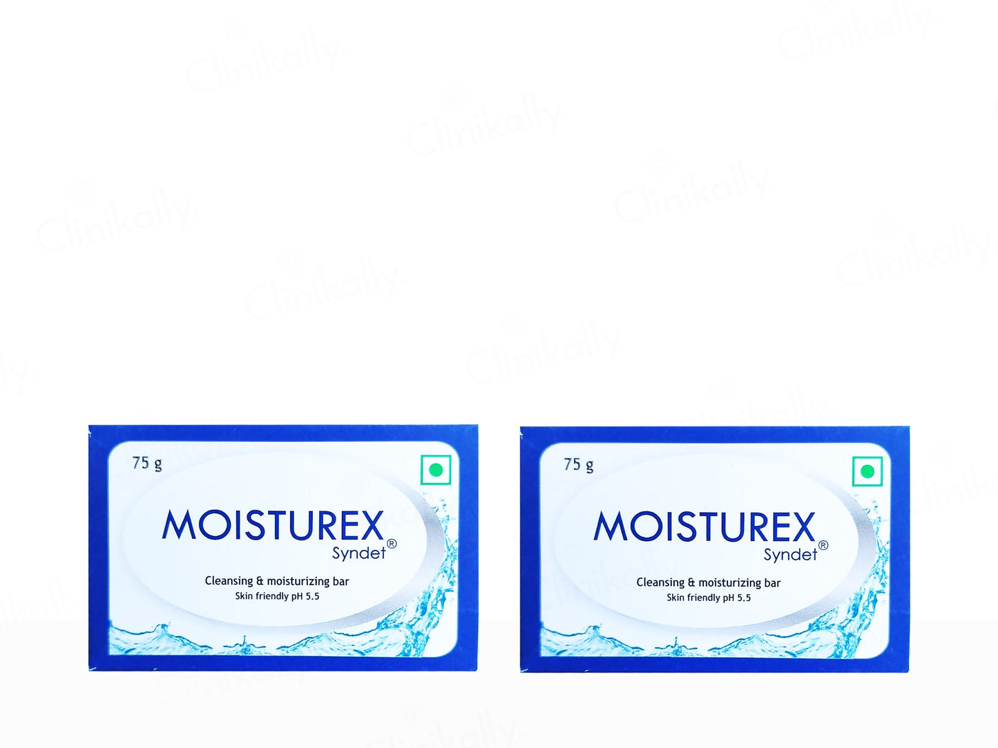 Two boxes of Moisturex Syndet on a white background