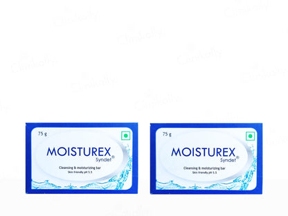 Two boxes of Moisturex Syndet on a white background