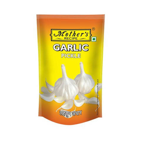 Pack of Mother's Recipe Garlic Pickle on a white background