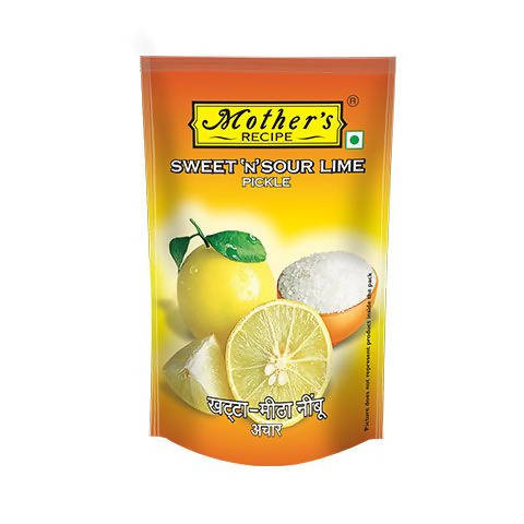 Mother's Recipe Sweet 'N' Sour Lime Pickle packaging on a white background
