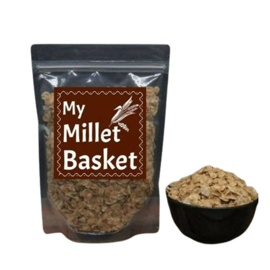 Millet product with packaging labeled 'My Millet Basket' on a white background
