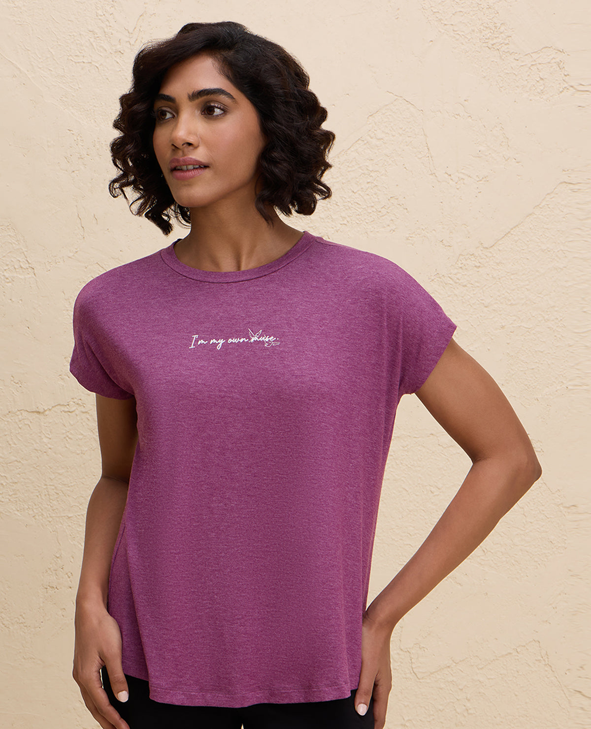 Nykd By Nykaa Super Stylish Back Knot Tee-NYAT279-Wine