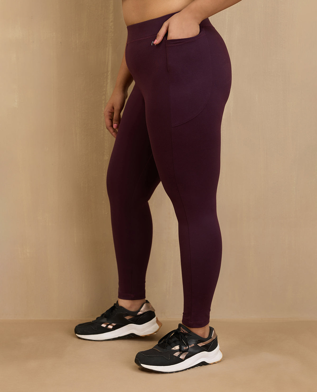 NYKD By Nykaa Comfort Leggings with Pockets! -NYAT401-Grape