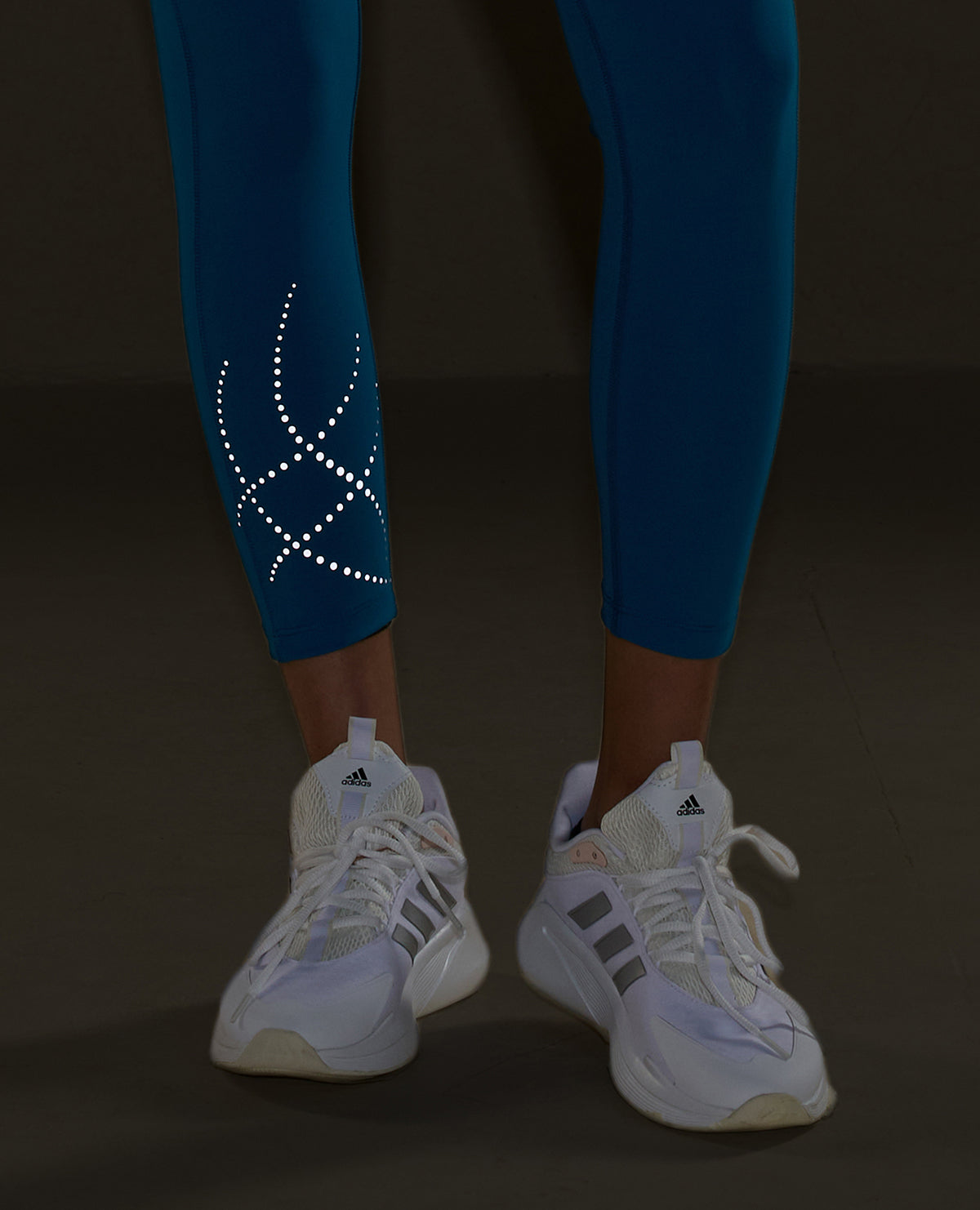 Nykd By Nykaa High Rise Legging with Reflective Print -NYK299-Teal