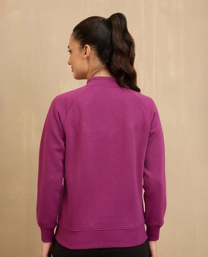 NYKD By Nykaa Cozy Fleece Zippered Jacket -NYLE704-Maroon
