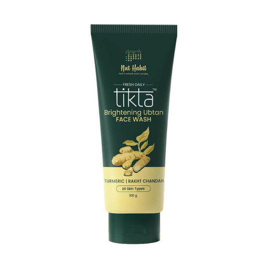 Tube of Nat Habit Tikta Brightening Ubtan Face Wash on a white background