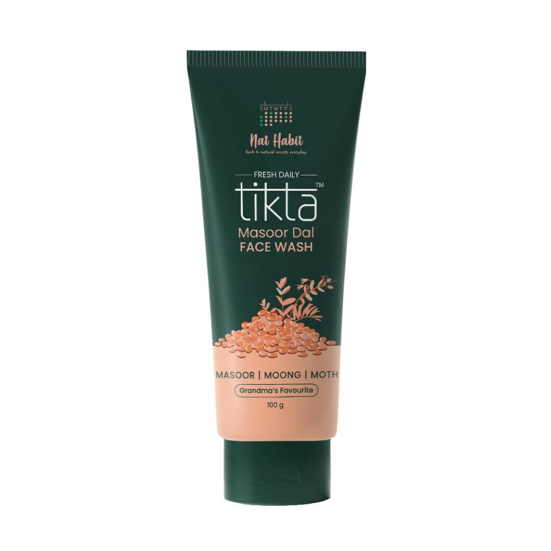 Tube of Tikta Masoor Dal Face Wash on a white background