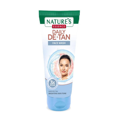 Nature's Essence Daily De-Tan Face Wash packaging on a white background
