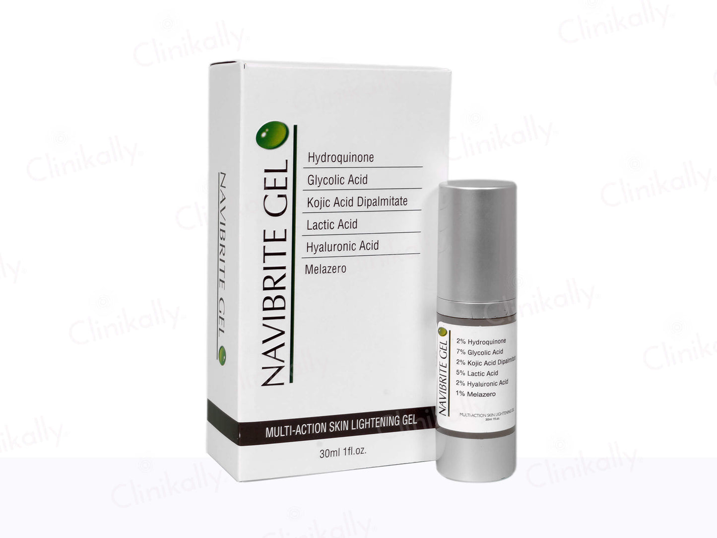 Navibrite Gel packaging and bottle on a white background
