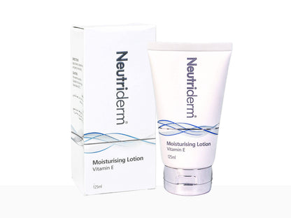 Neutriderm moisturizing lotion with packaging on a white background