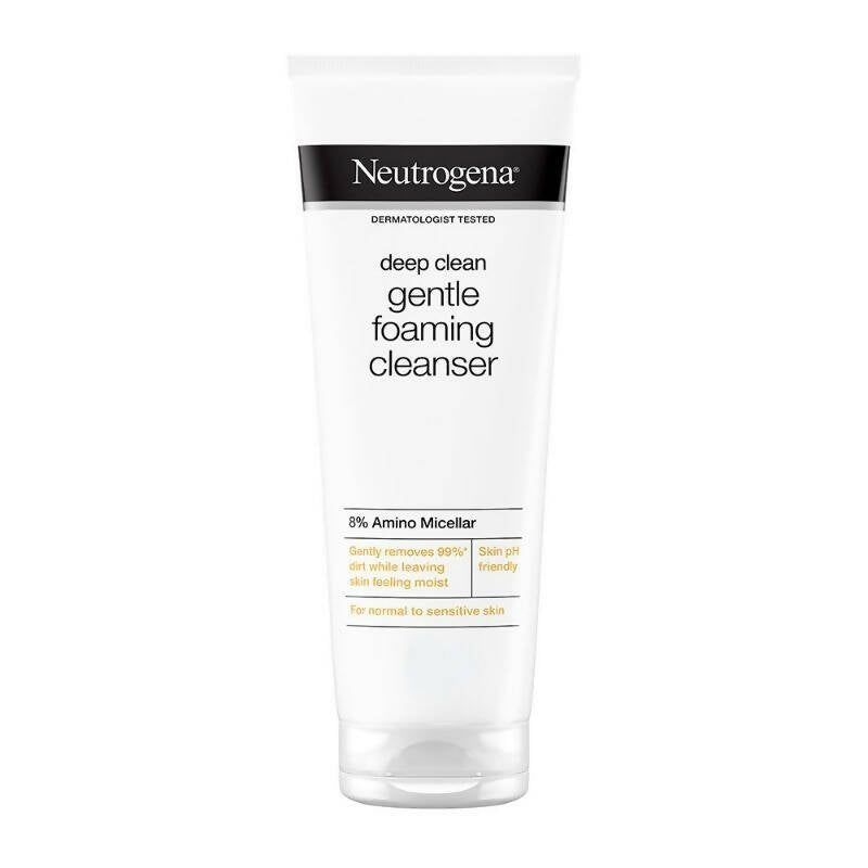 Neutrogena deep clean gentle foaming cleanser on a white background