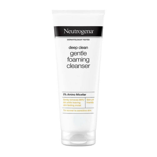 Neutrogena deep clean gentle foaming cleanser on a white background