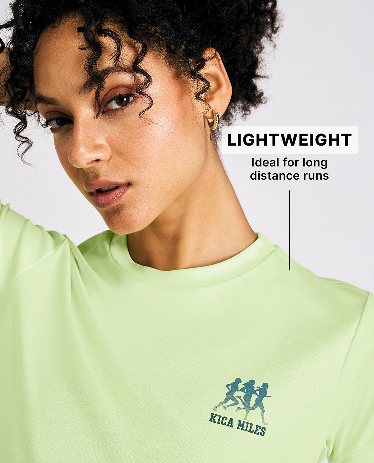 Kica Women Quick-Dry Running Tee Neon