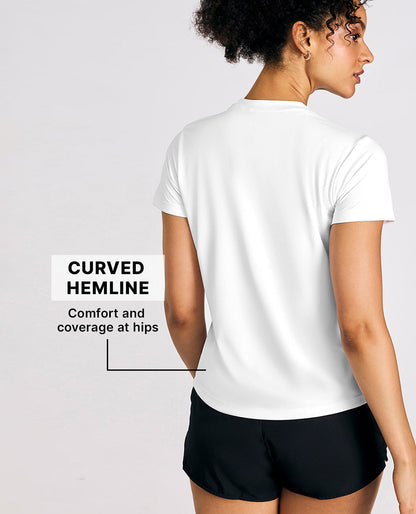 Kica Women Quick-Dry Running Tee White