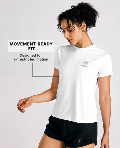 Kica Women Quick-Dry Running Tee White