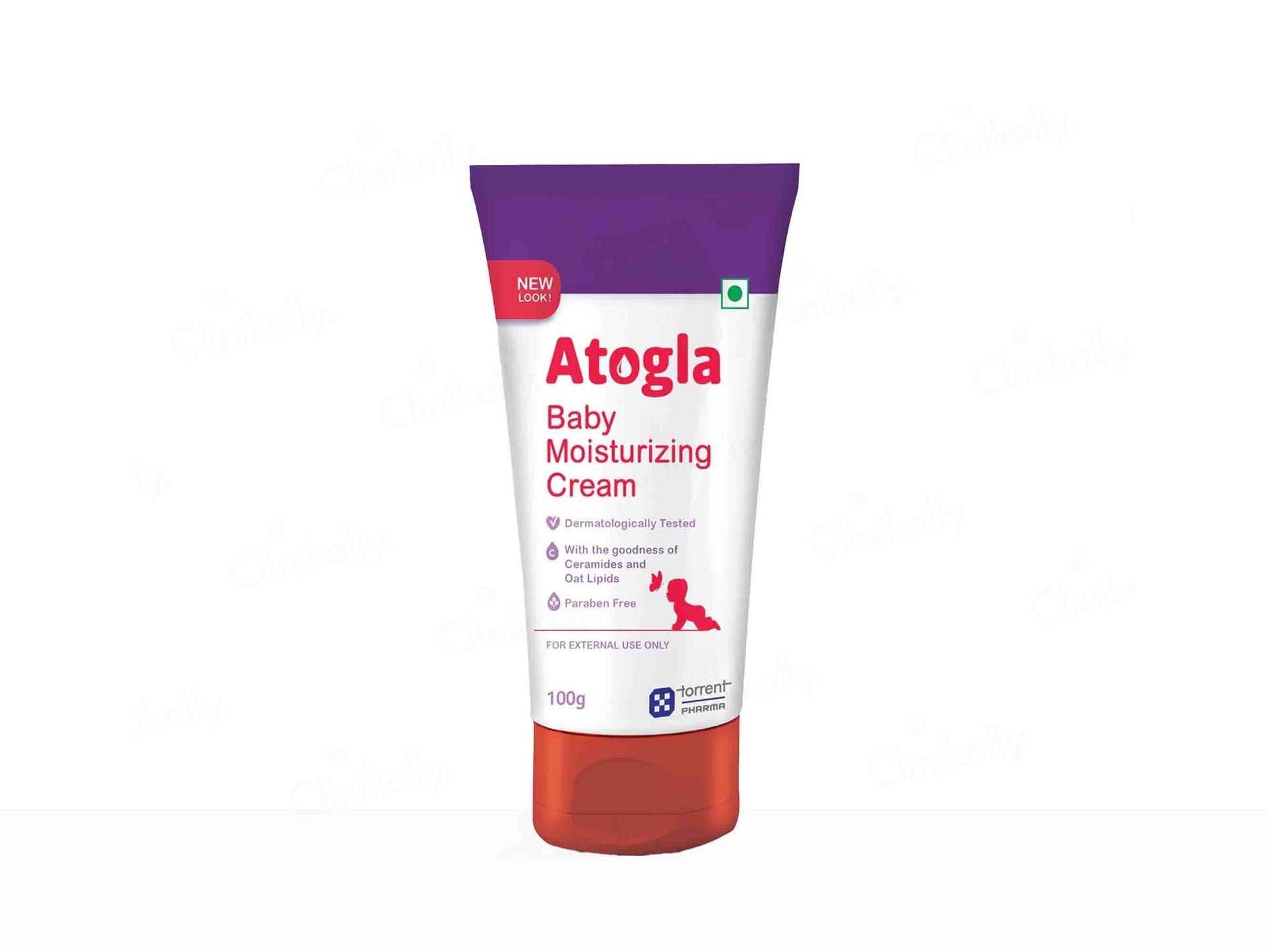 Atogla Baby Moisturizing Cream tube on a white background