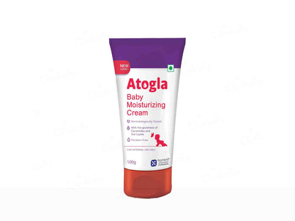 Atogla Baby Moisturizing Cream tube on a white background