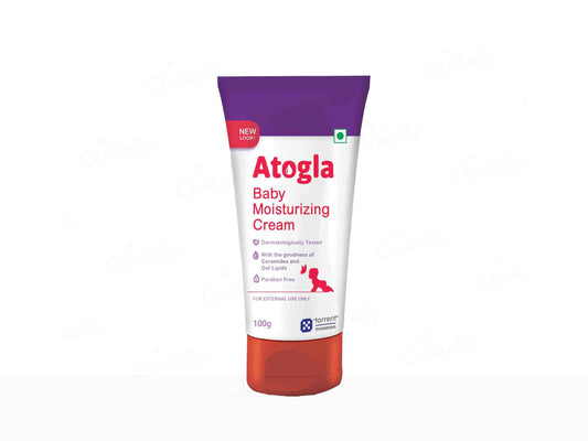 Atogla Baby Moisturizing Cream tube on a white background