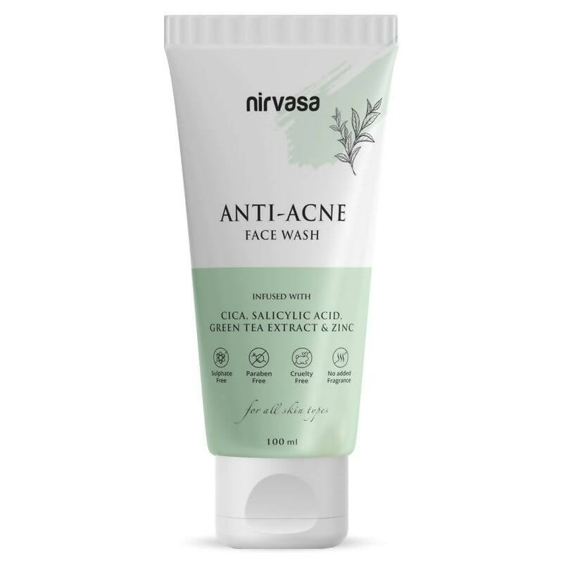 Nirvasa Anti-Acne Face Wash tube on a white background