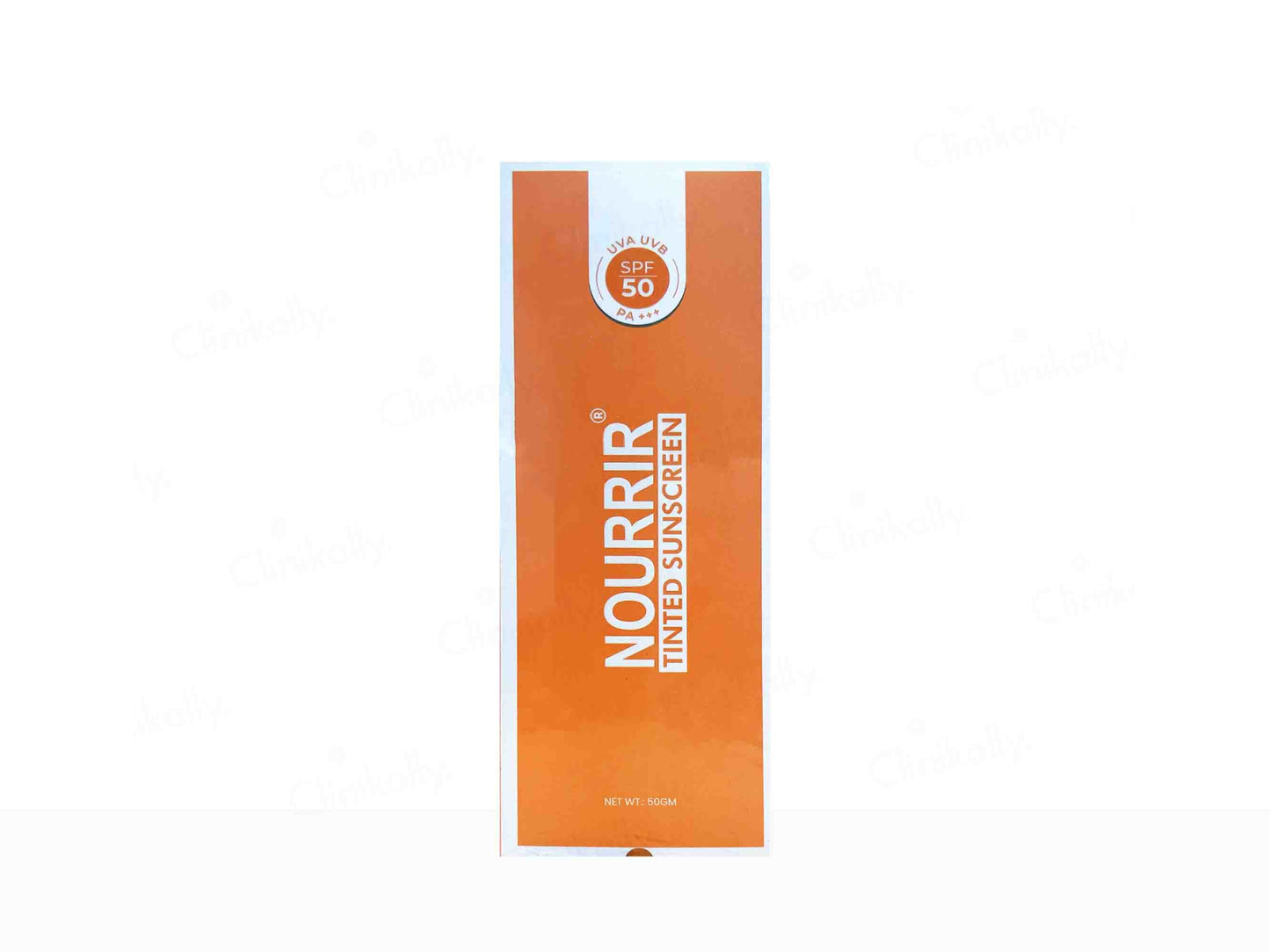 Nourrir tinted sunscreen packaging on a white background