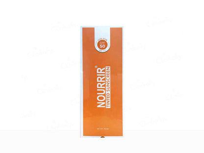 Nourrir tinted sunscreen packaging on a white background