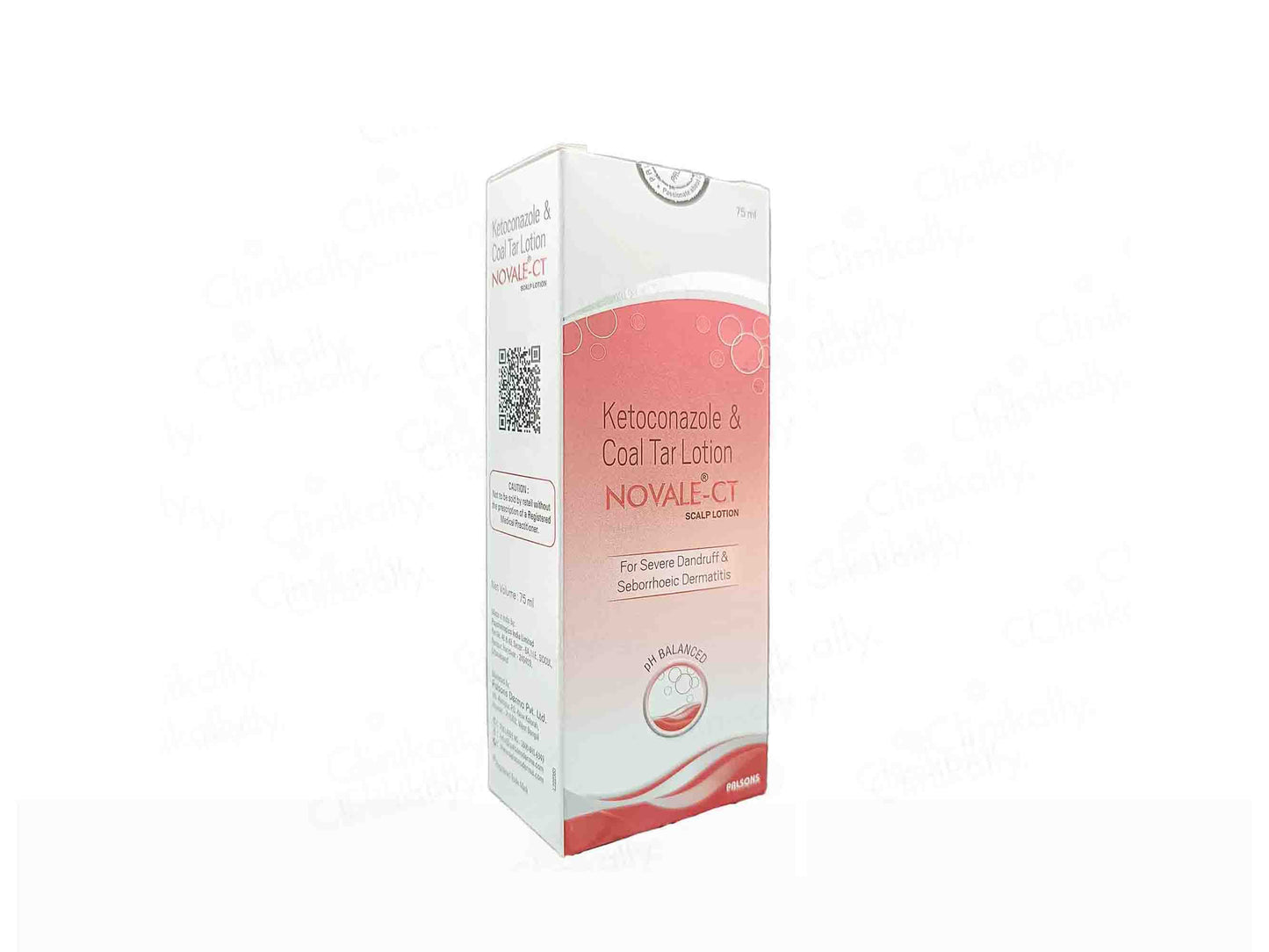 Box of Novalect Ketocnazole and Coal Tar Lotion on a white background
