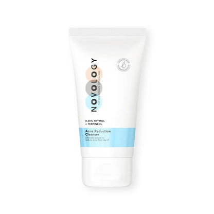 Tube of Novology Acne Reduction Cleanser on a white background