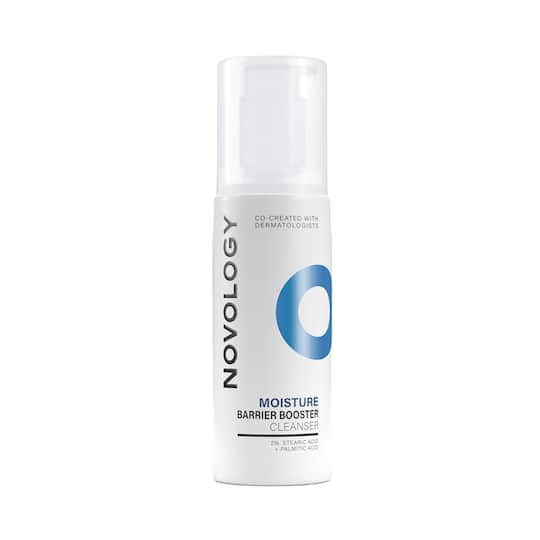 Novology moisture barrier booster cleanser bottle on a white background