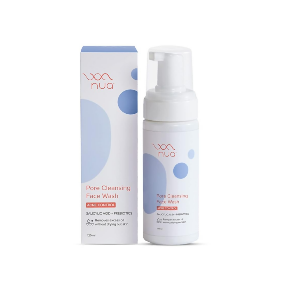 nua Pore Cleansing Face Wash with packaging on a white background