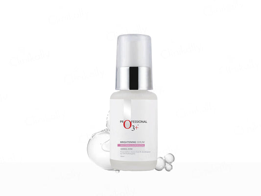 Skincare serum bottle with dropper on a white background