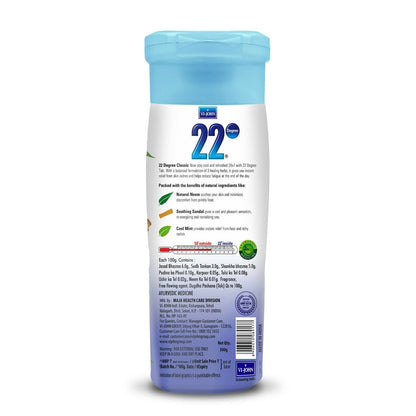 VI-JOHN 22 Degree Cooling Talc Beat the Heat Neem,Sandal and Mint