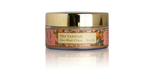 Jar of Tej Yardak Face Wash with a gold lid on a white background
