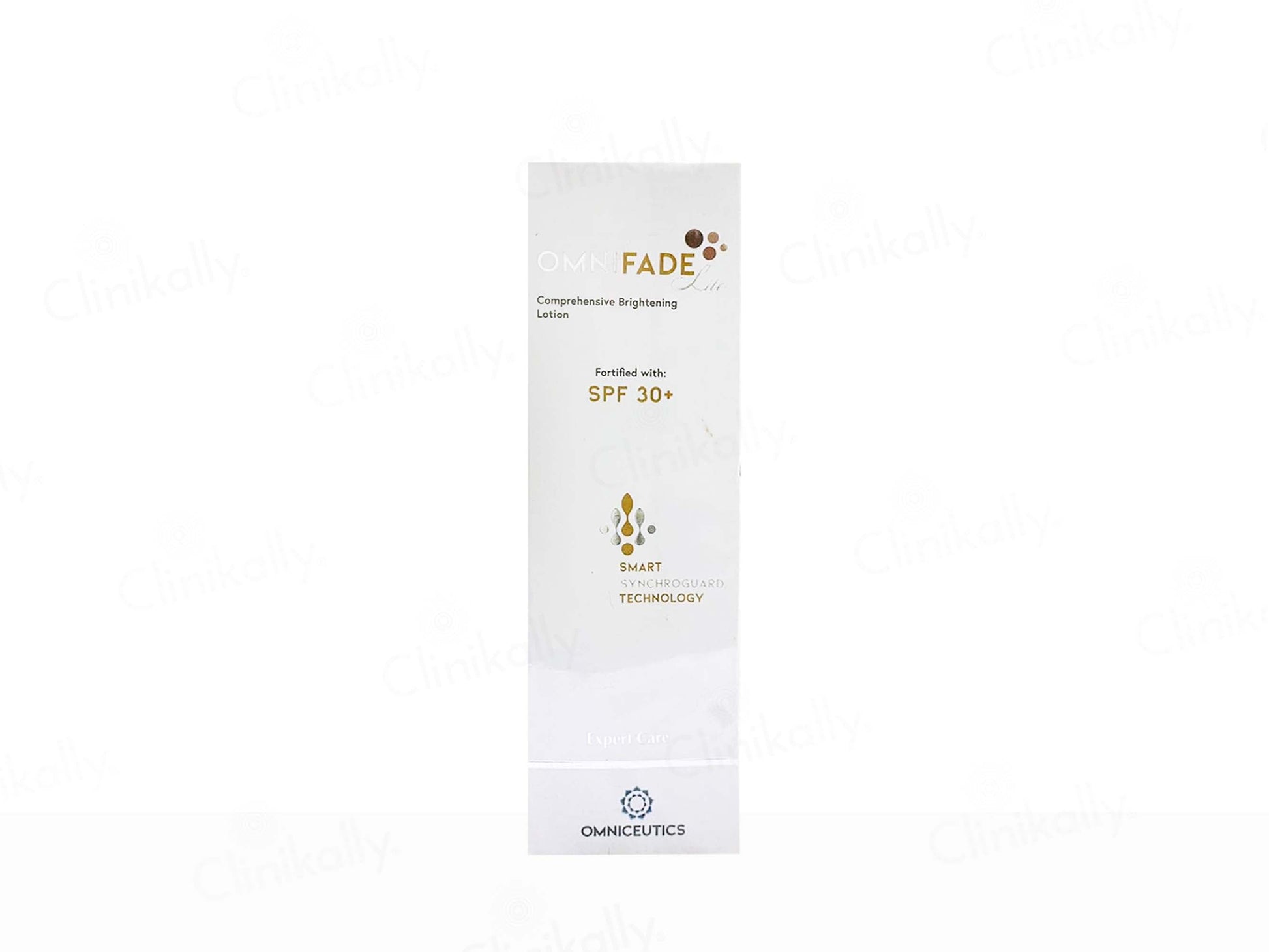 Cosmetic packaging labeled 'FADE' with SPF 30+ on a white background