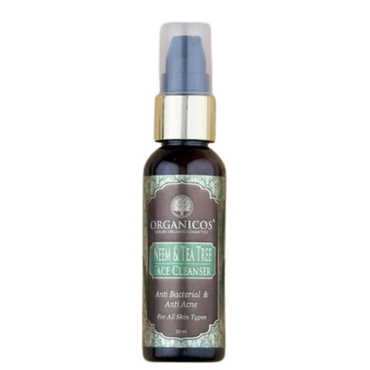 Organicos Neem & Tea Tree Face Cleanser bottle on a white background
