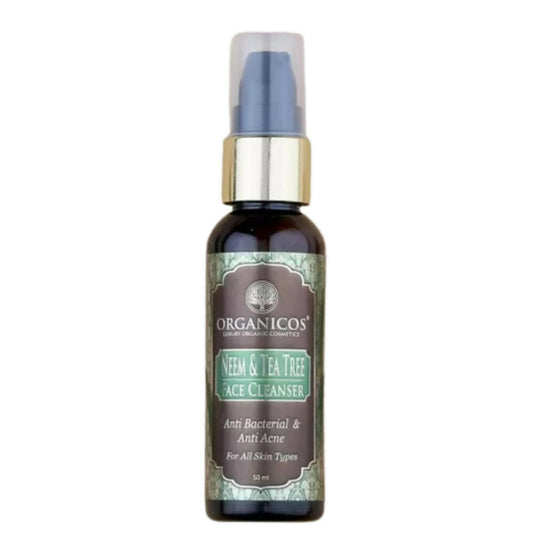 Organicos Neem & Tea Tree Face Cleanser bottle on a white background