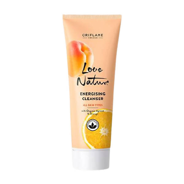 Oriflame Love Nature Energising Cleanser tube on a white background