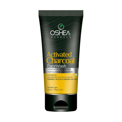 Oshea Herbals Activated Charcoal Face Wash tube on a white background